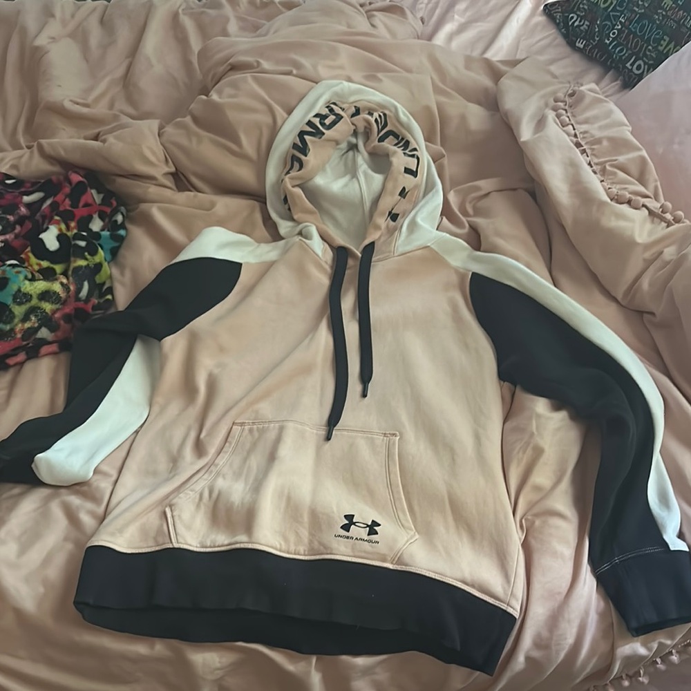 Under Armour Tan and Black Pullover Hoodie